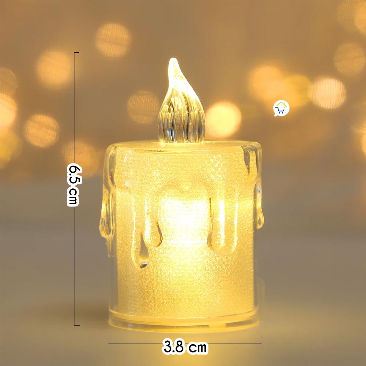 VELAS LED EFECTO CRISTAL