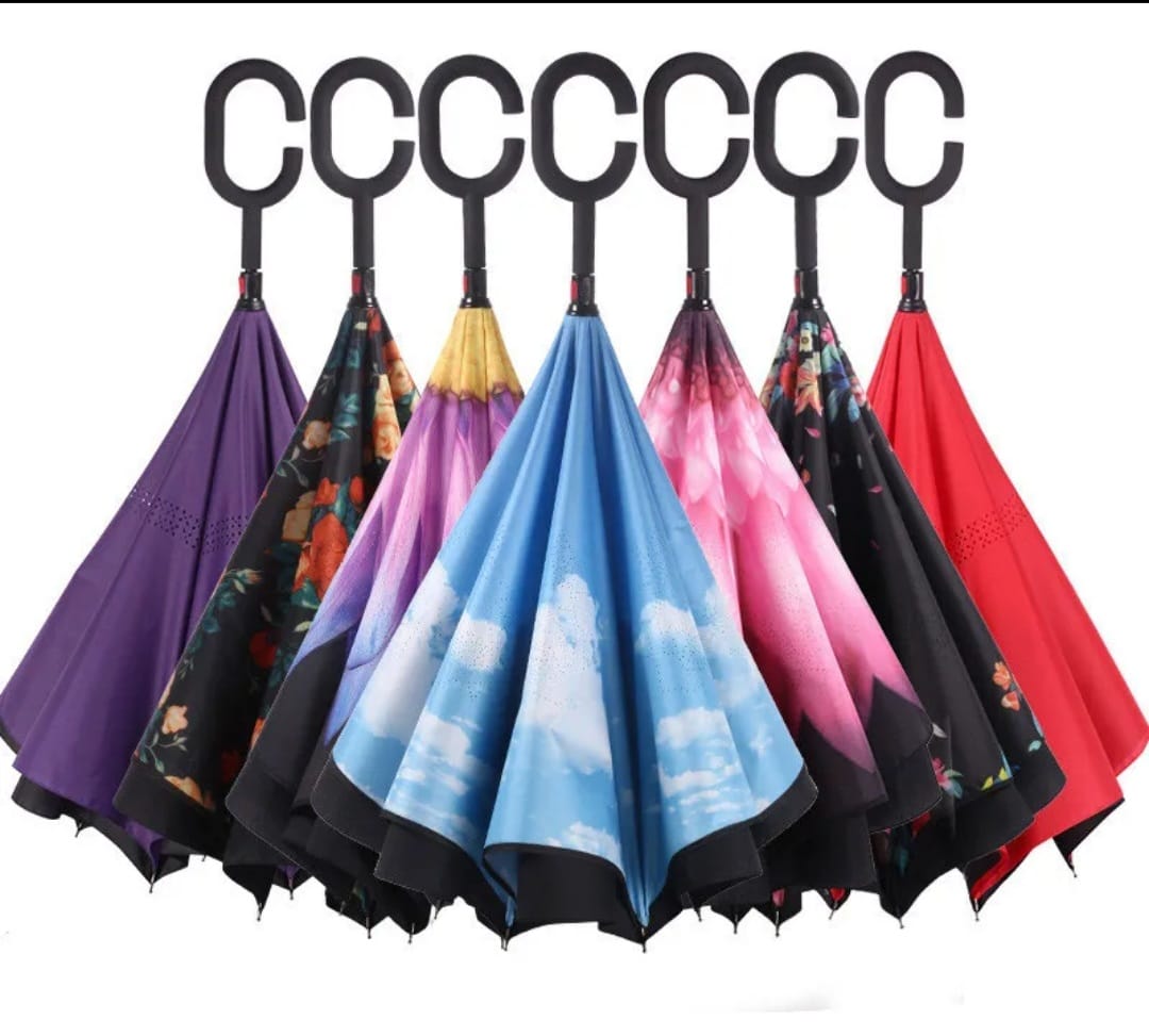 Paraguas Invertido Plegable Doble Capa