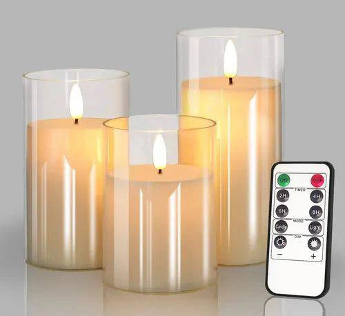 VELAS LED REALES X 3 CON CONTROL