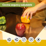 Tabla de Cocina en Acero Inoxidable con Borde