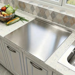 Tabla de Cocina en Acero Inoxidable con Borde