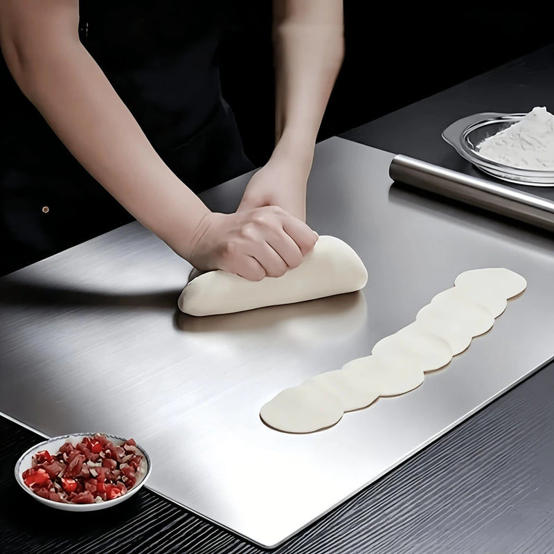 Tabla de Cocina en Acero Inoxidable con Borde