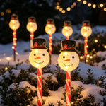 Luces Solares Navideñas Muñeco de Nieve