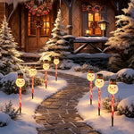 Luces Solares Navideñas Muñeco de Nieve