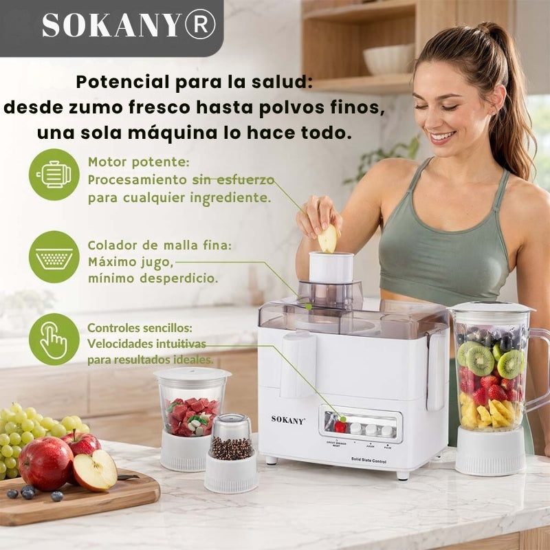 EXTRACTOR DE JUGO 4 en 1 SOKANY