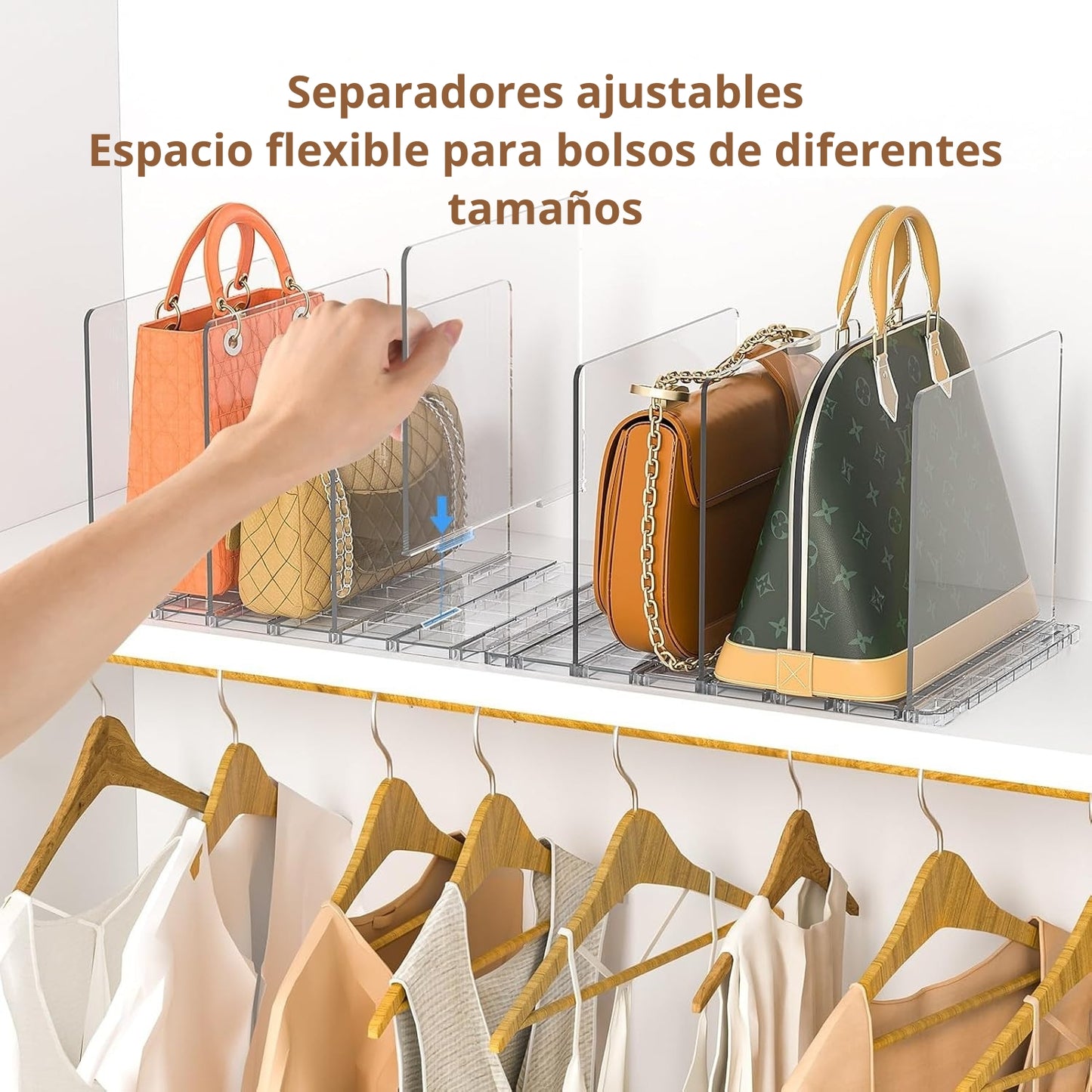 Organizador de Bolsos Modular Transparente Clóset