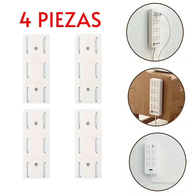 SOPORTE ENCHUFE ADESIVO X 4 Undi