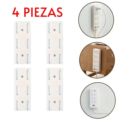 SOPORTE ENCHUFE ADESIVO X 4 Undi