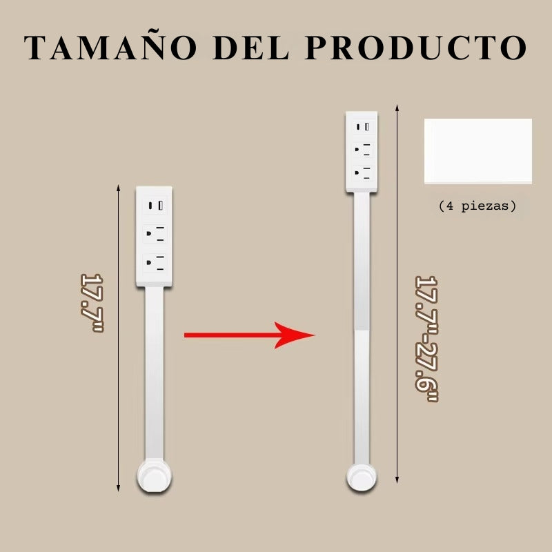 Enchufe Extensor Giratorio Power Hub USB