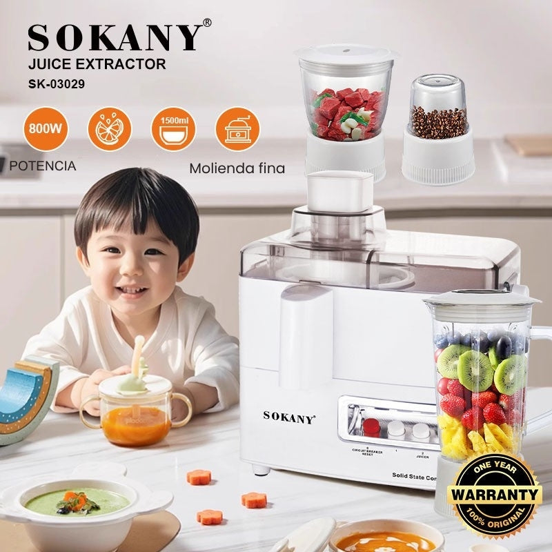 EXTRACTOR DE JUGO 4 en 1 SOKANY