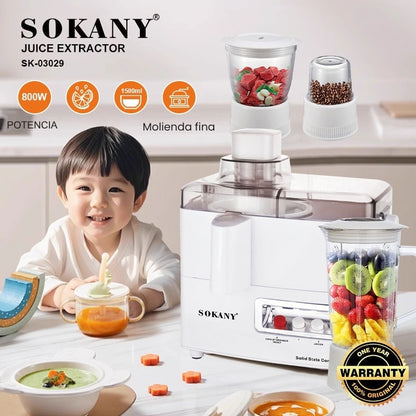 EXTRACTOR DE JUGO 4 en 1 SOKANY
