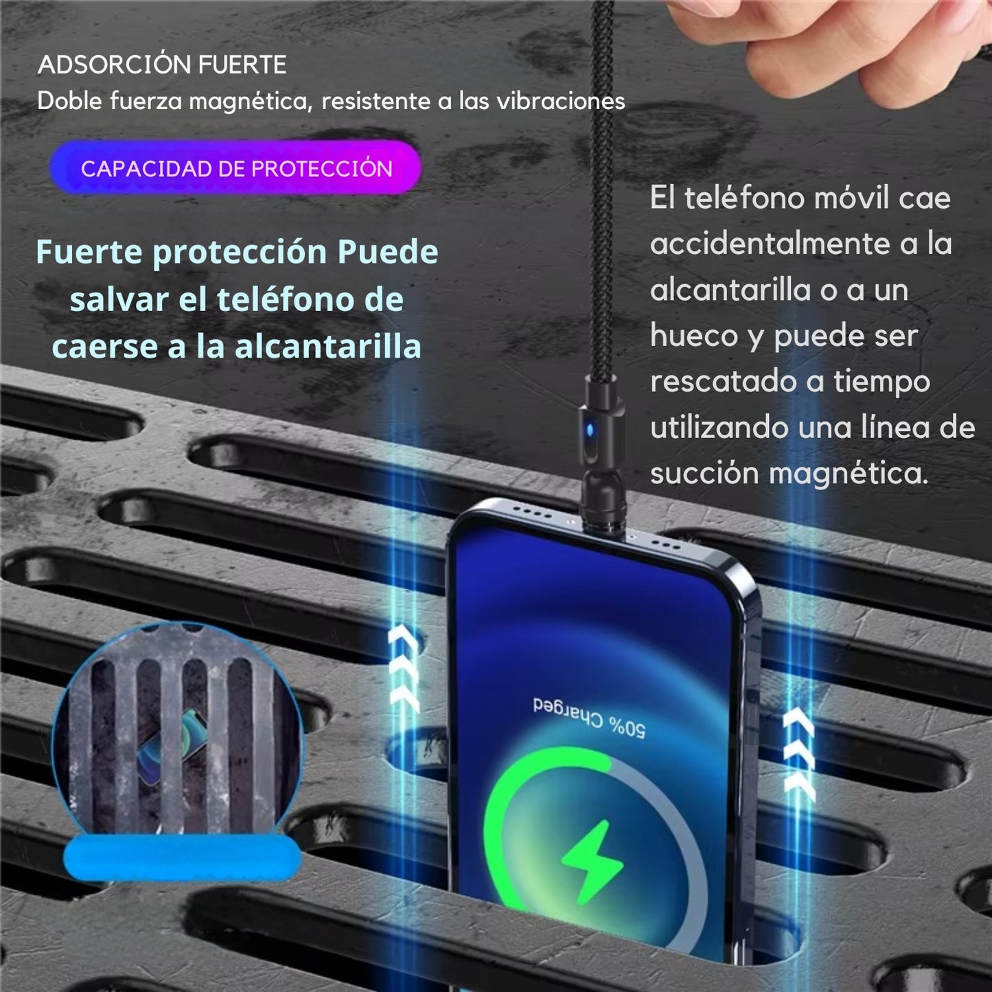 CABLE MAGNETICO 3 EN 1