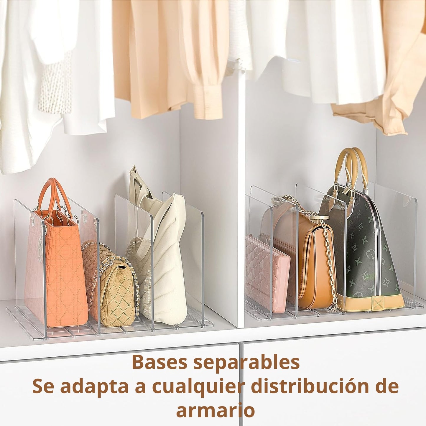 Organizador de Bolsos Modular Transparente Clóset