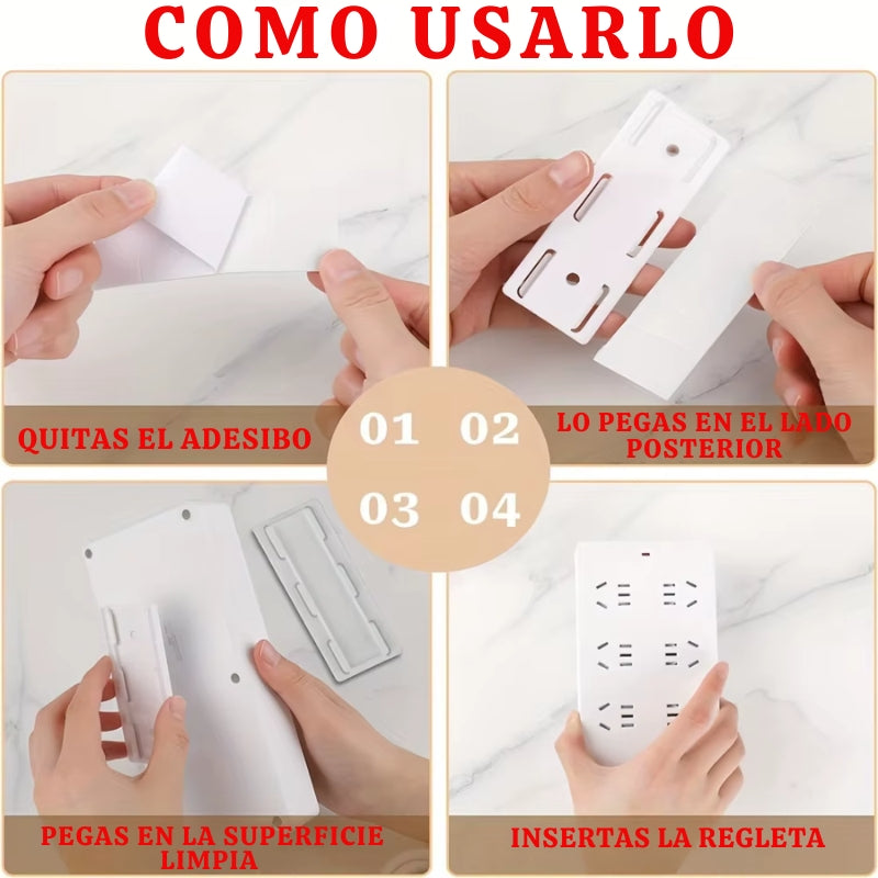 SOPORTE ENCHUFE ADESIVO X 4 Undi