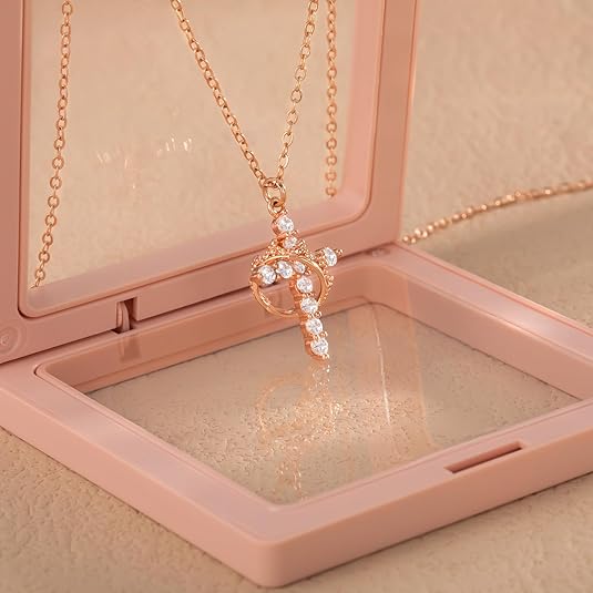 COLLAR CRUZ CORONA DE PLATA