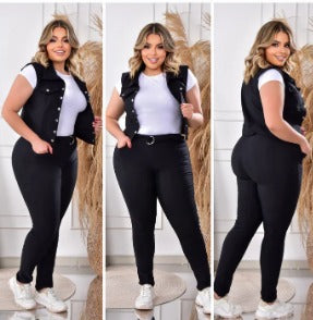 CONJUNTO 3 PIEZAS - BLUSA,CHALECO,PANTALON,