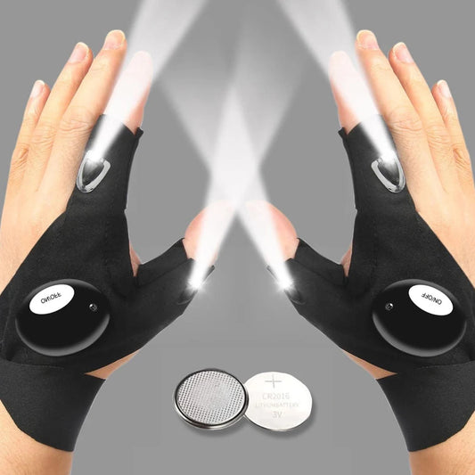 GUANTES CON LINTERNA LED