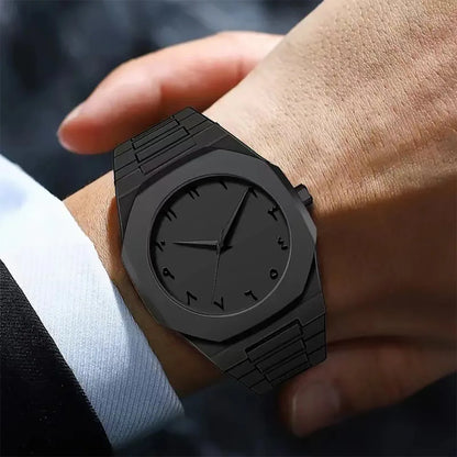 Reloj Clásico Negro Casual Elegante