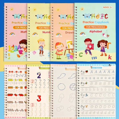 CUADERNOS MAGICOS 4 UNIDADES + LAPIZ MAGICO