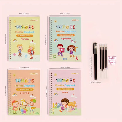 CUADERNOS MAGICOS 4 UNIDADES + LAPIZ MAGICO